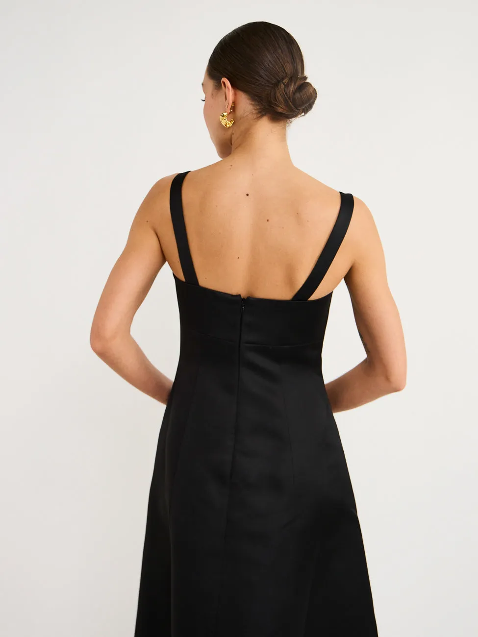 Leo Lin Odette Midi Dress in Ebony