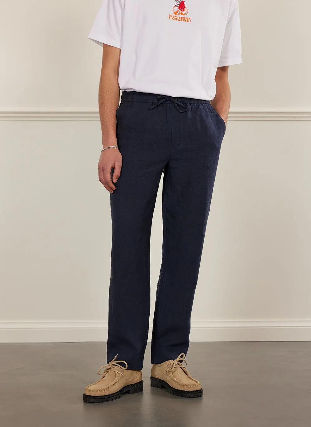 Linen Everyday Trousers | Royal Blue