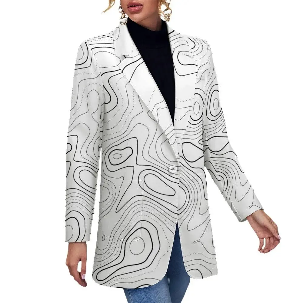 Luxury line Women's Stylish White Blazer