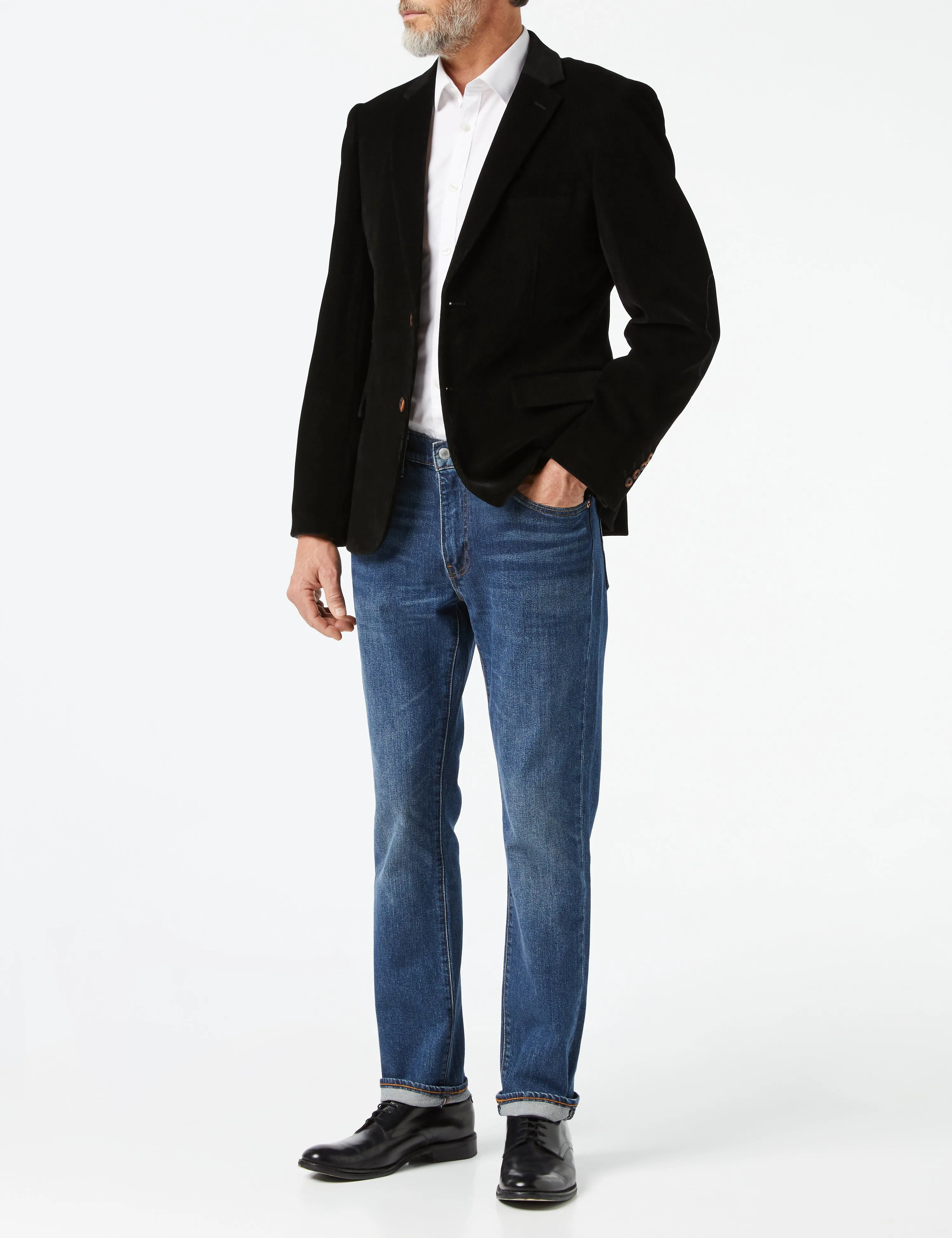 MATTHEW - Black Corduroy Blazer Jacket