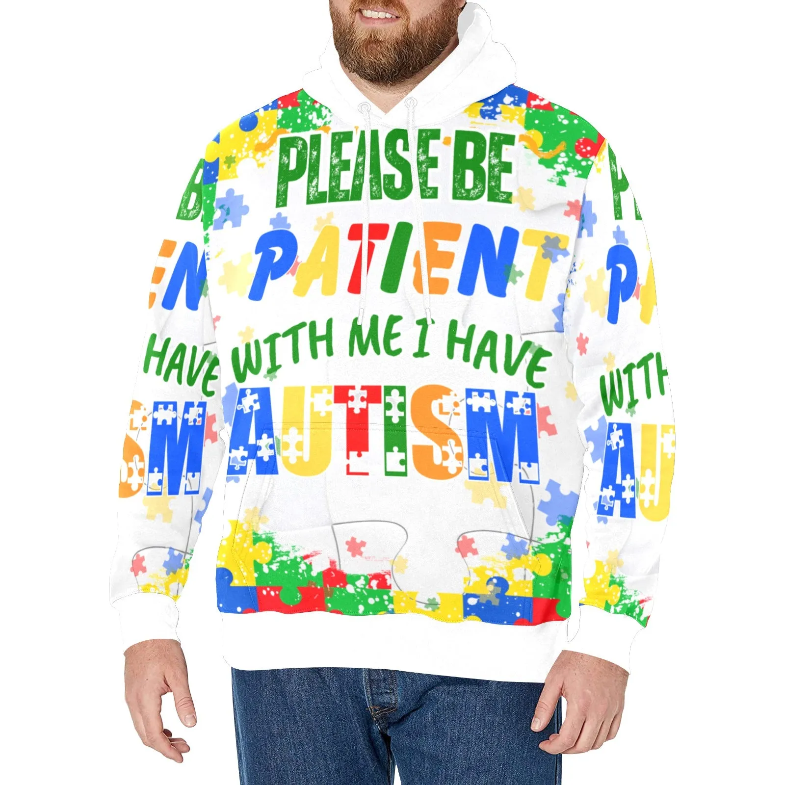 Men's Autism Awareness Fleece Hoodie