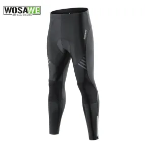 Men's Bike Pants Long 3D Padded Cycling Tights MTB Pants Bicycle Leggings Outdoor Riding Quick Dry Reflective Clothing