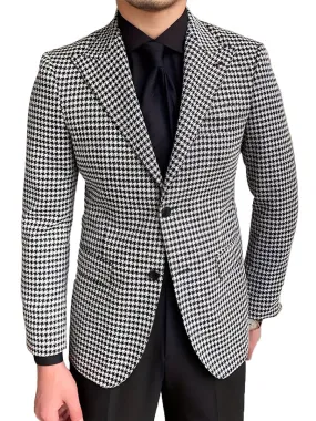 Men's Houndstooth Casual Single-breasted Blazer