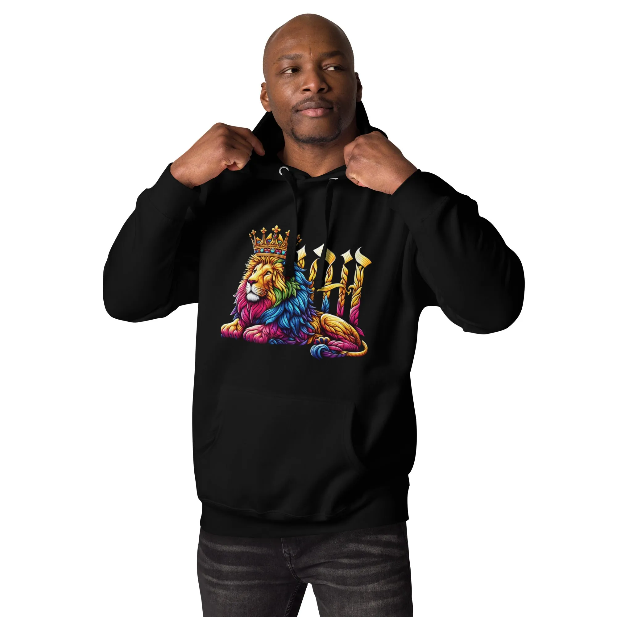 Men's Yahweh Colourful Lion Hoodie