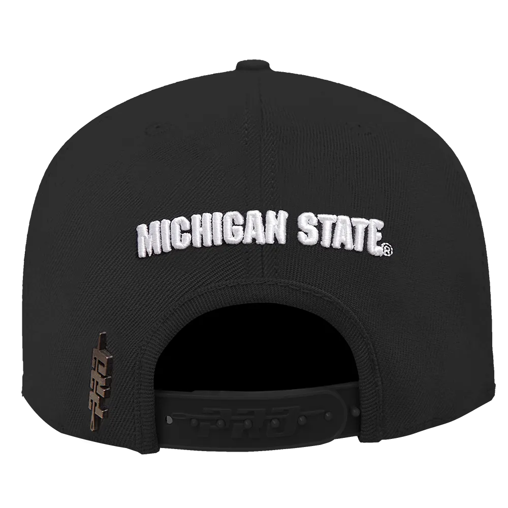 MICHIGAN STATE UNIVERSITY CLASSIC UNISEX PRIMARY LOGO WOOL SNAPBACK (BLACK)