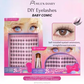 MLEN DIARY Baby Comic False Eyelashes 懒人芭比漫画假睫毛