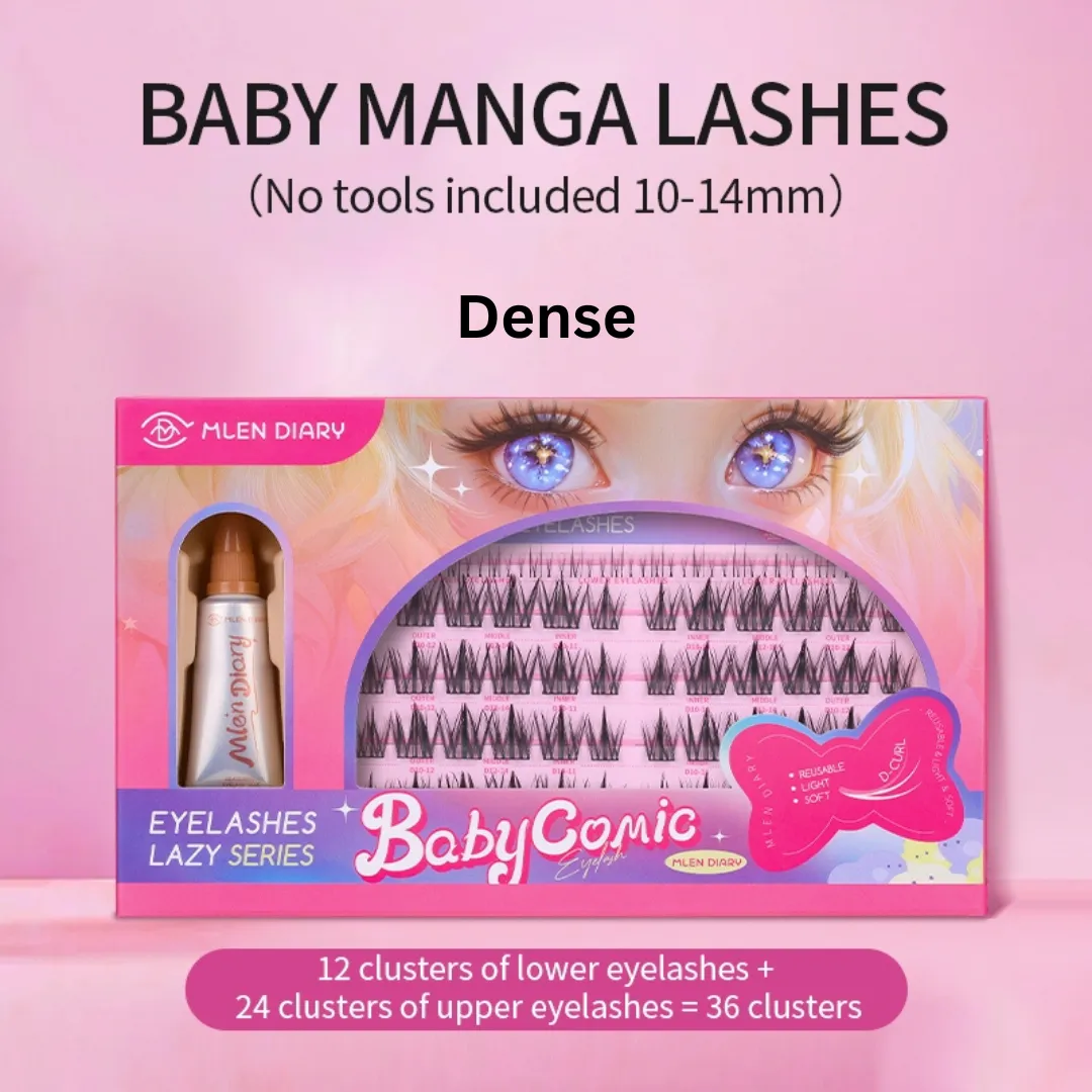 MLEN DIARY Baby Comic False Eyelashes 懒人芭比漫画假睫毛