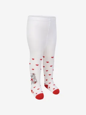 Monnalisa Baby Girls & Red Bear Tights