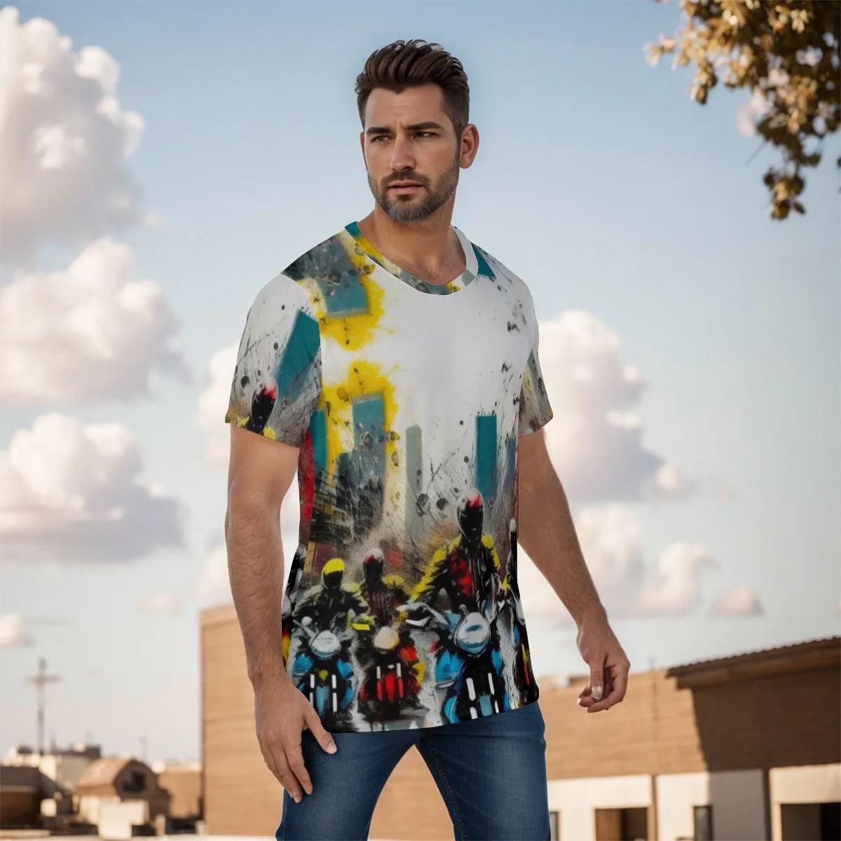 Moto 3 Jaxs All-Over Print Men's O-Neck T-Shirt to 222