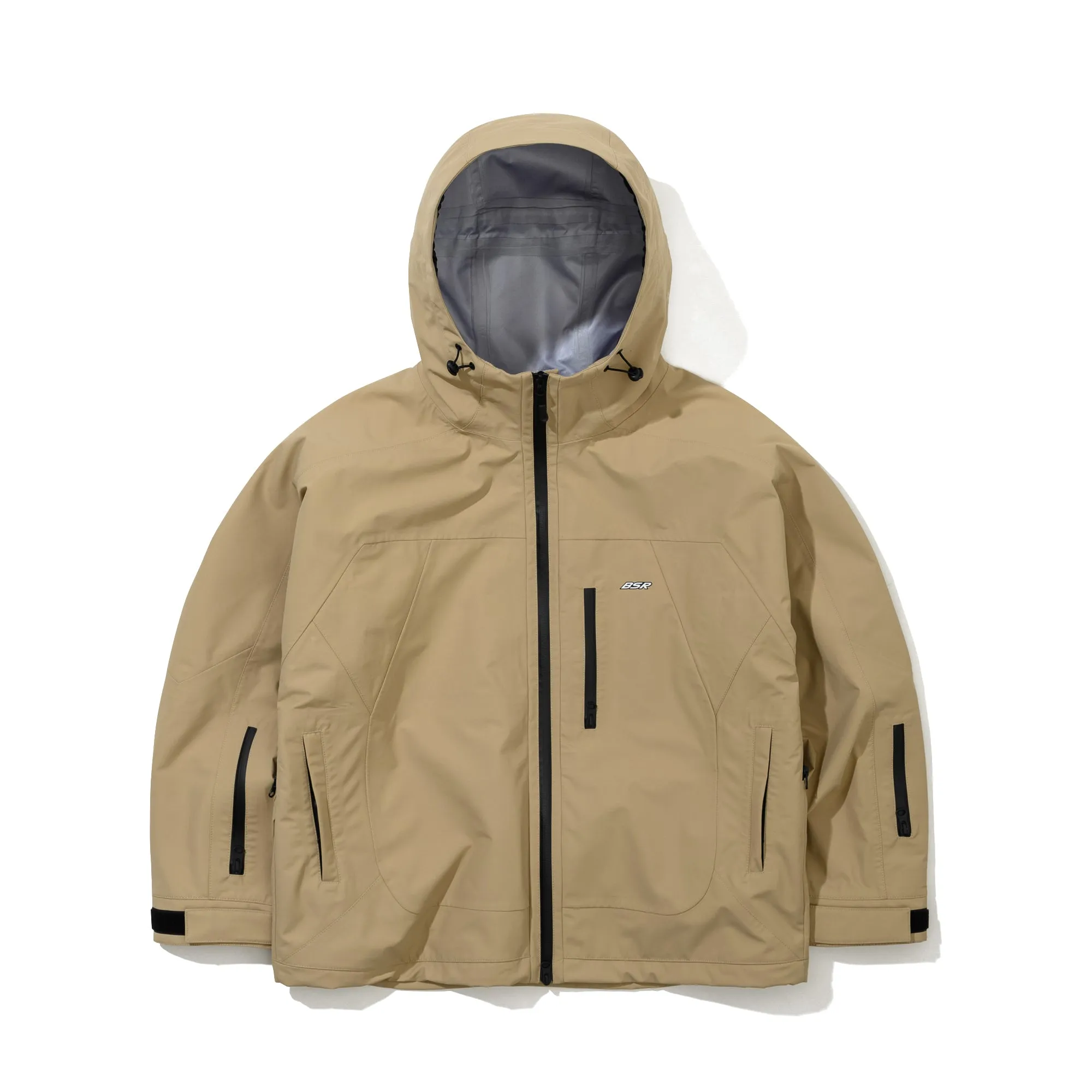 MOUNTAIN HOODED 3L SEAM SEALING JACKET BEIGE