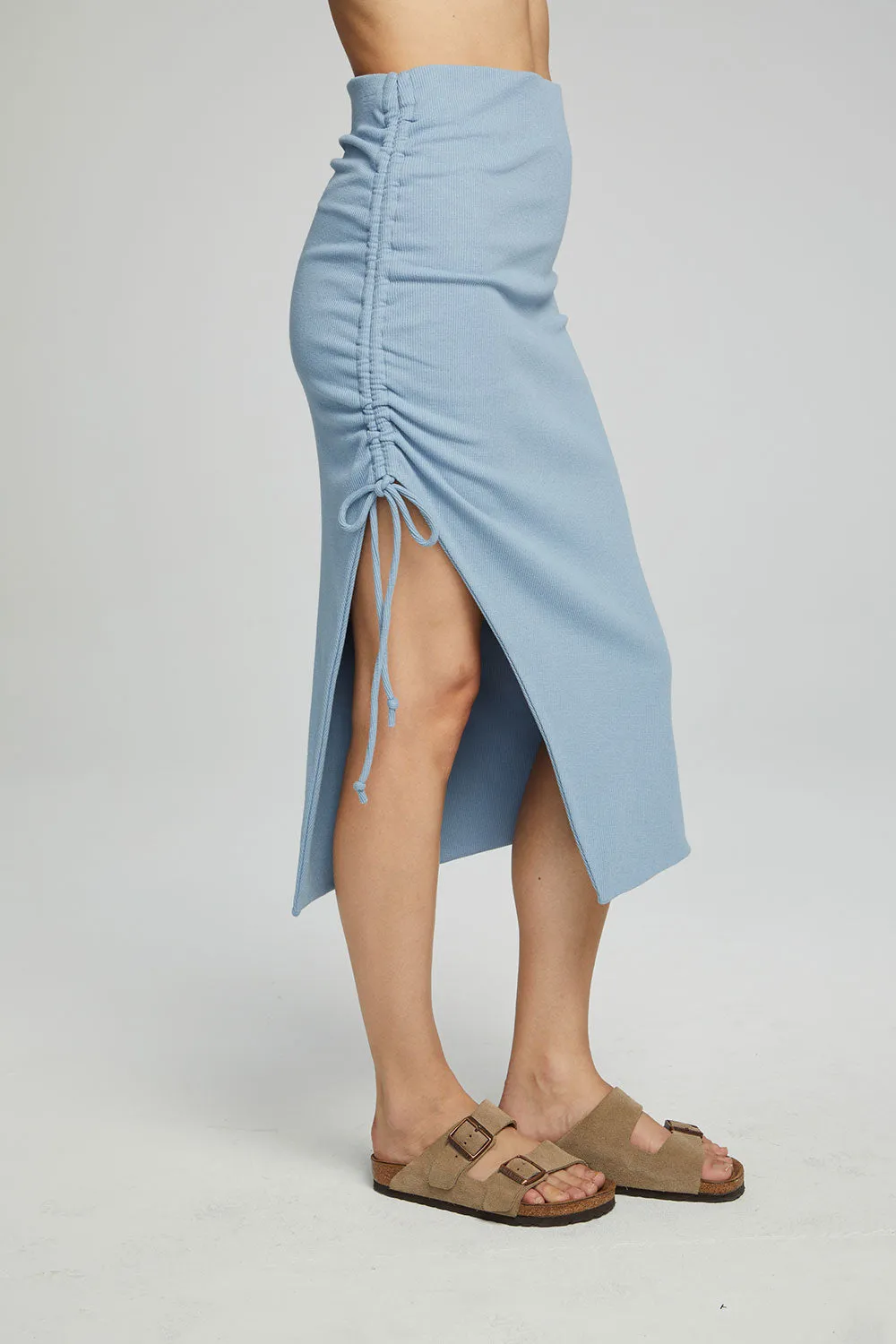 Mullen Midi Skirt - Faded Denim