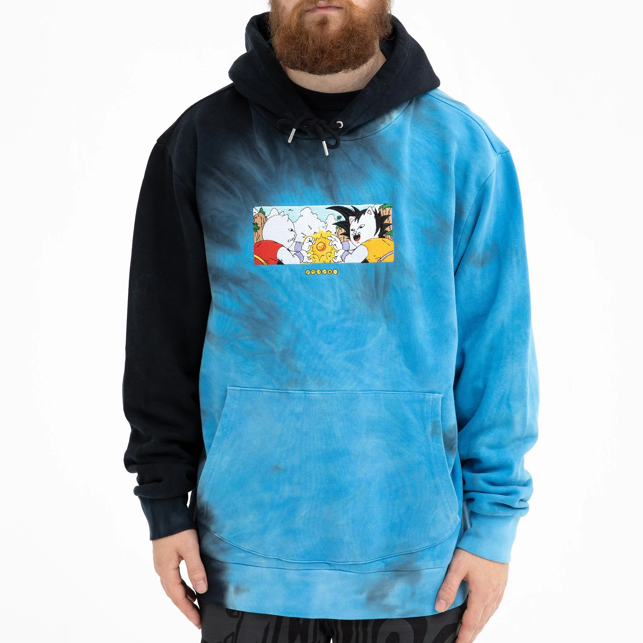 Nermku Battle Hoodie (Black/Blue Dye)