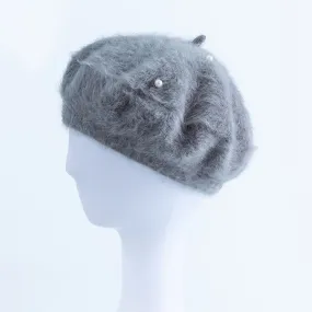 PEARL FAUX FUR FASHION BERET