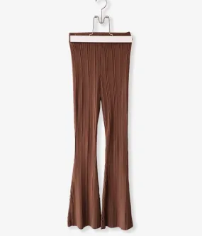 PHEENY/RANDOM RIB FLARED PANTS(BROWN)