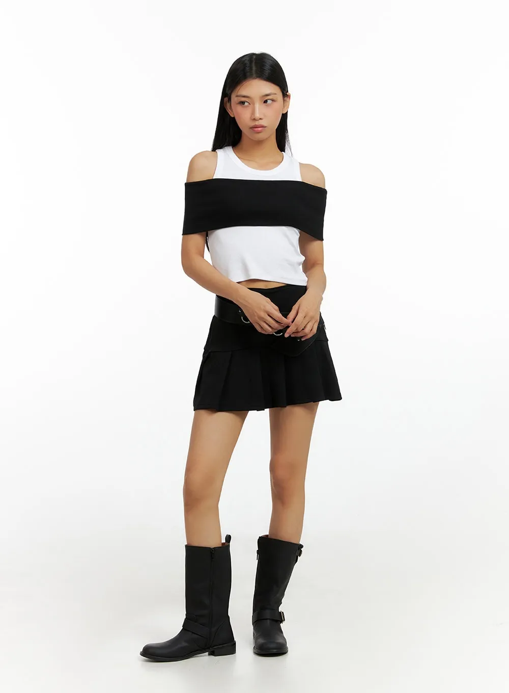 Pleated Mini Skirt IL419