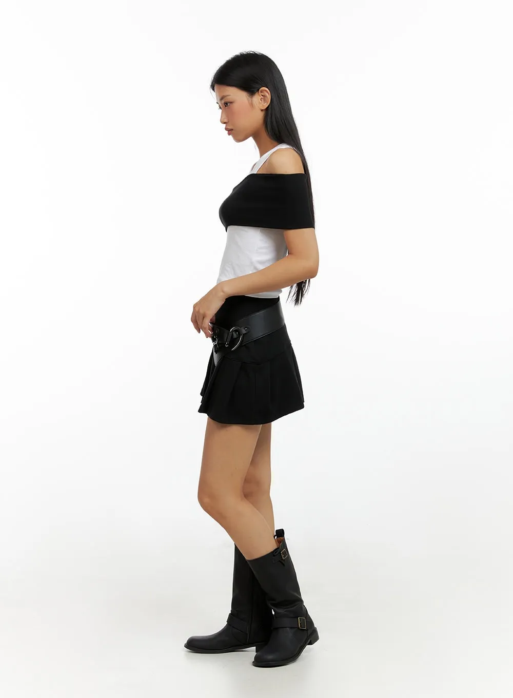 Pleated Mini Skirt IL419