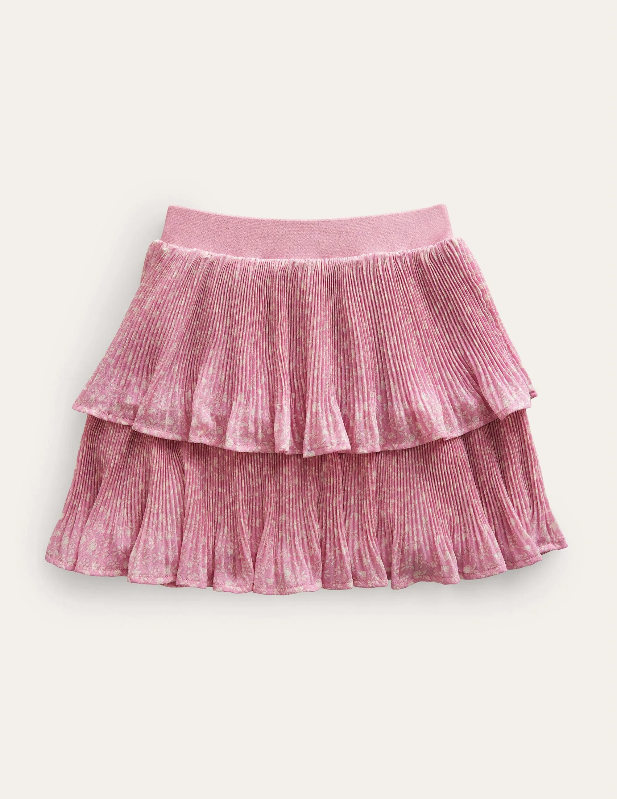 Plisse Mini Skirt-Soft Lavender Orchard