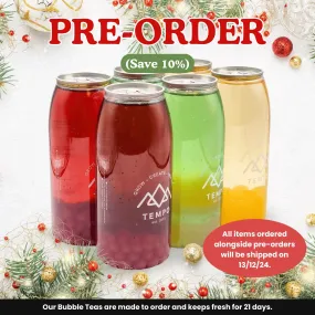 [PRE-ORDER] Limited Edition: Winter Bubble Tea Cans - 6 Pack