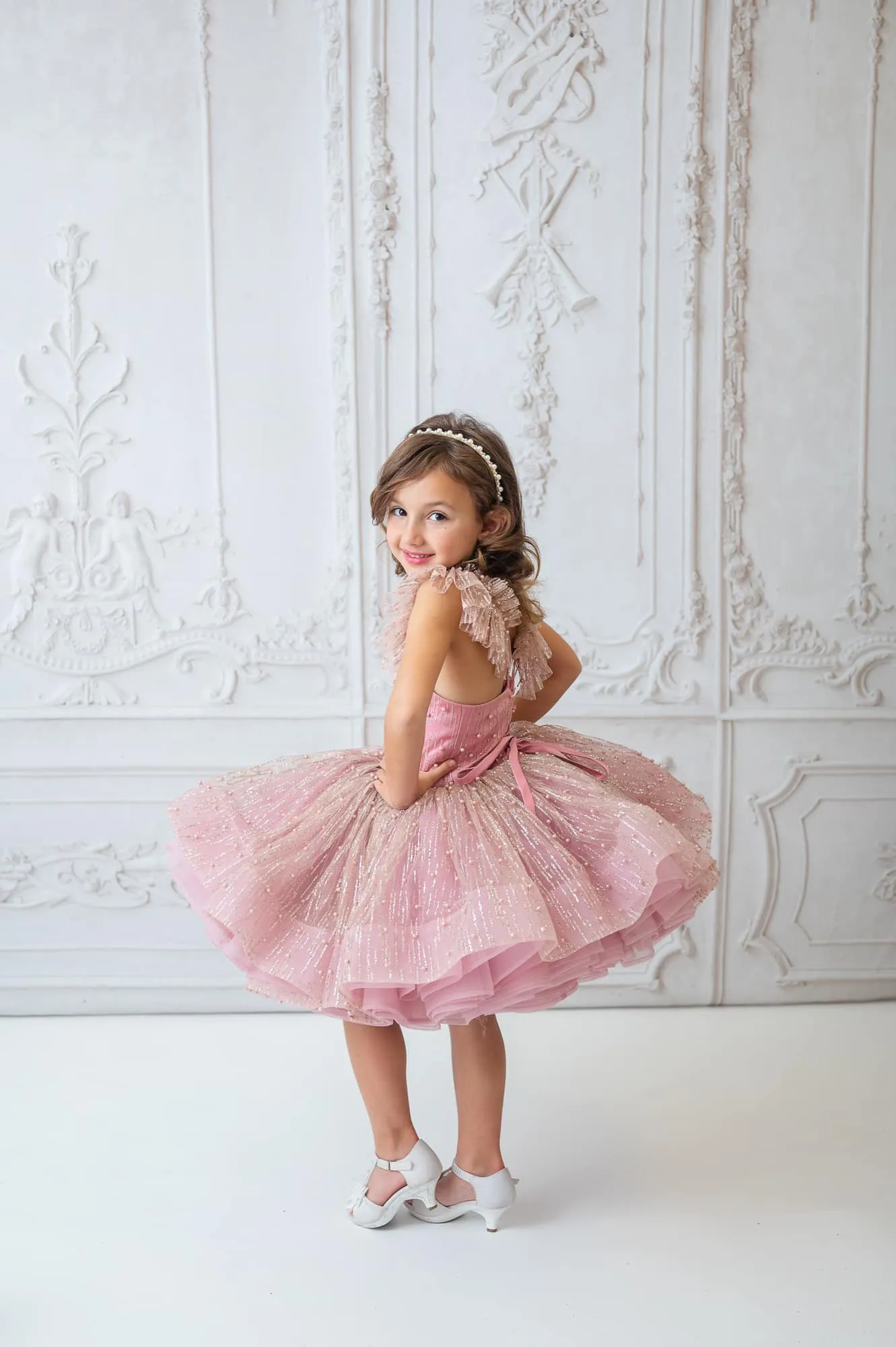 "Stassi" Petal Short Length Dress ( 4 Year - Petite 5 Year)