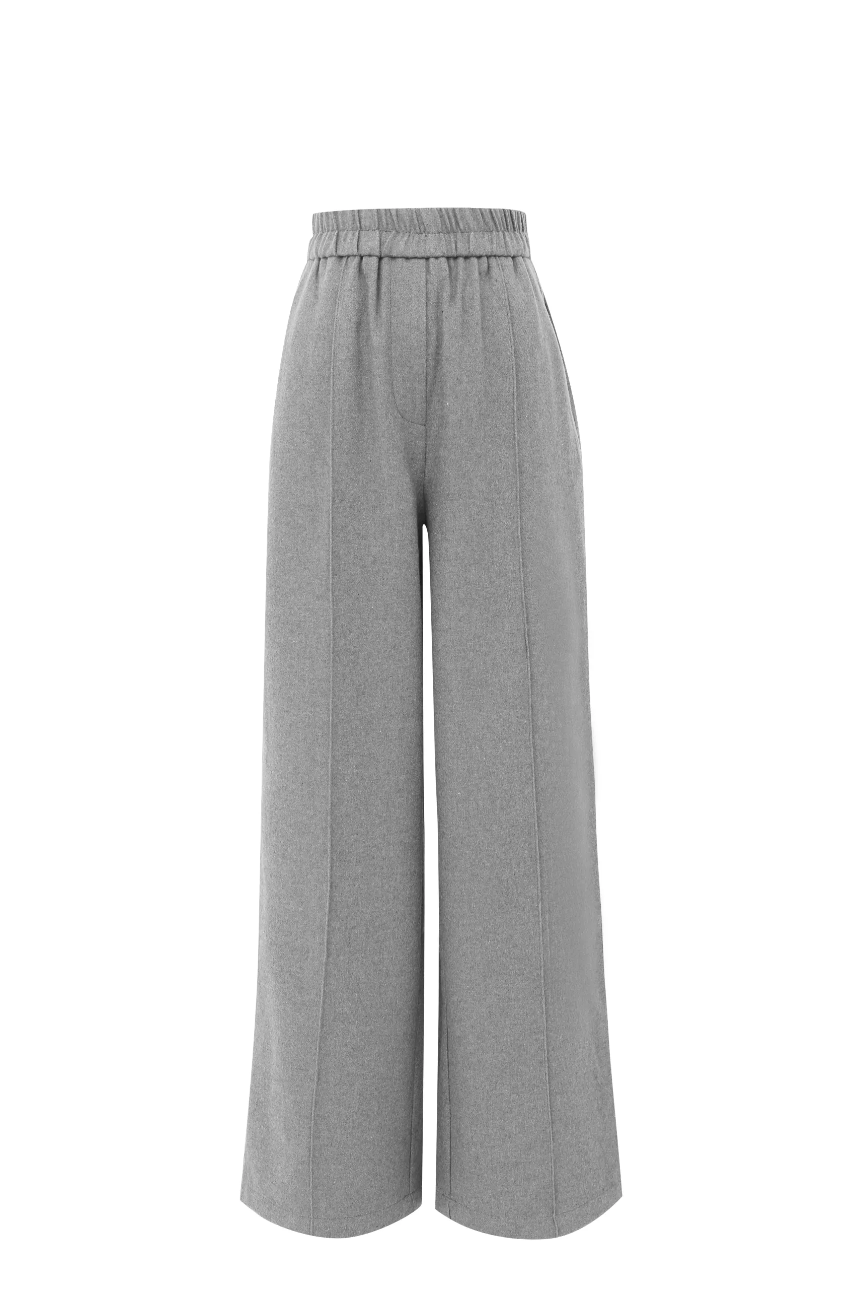 Rani Wide Leg Trousers(Grey)