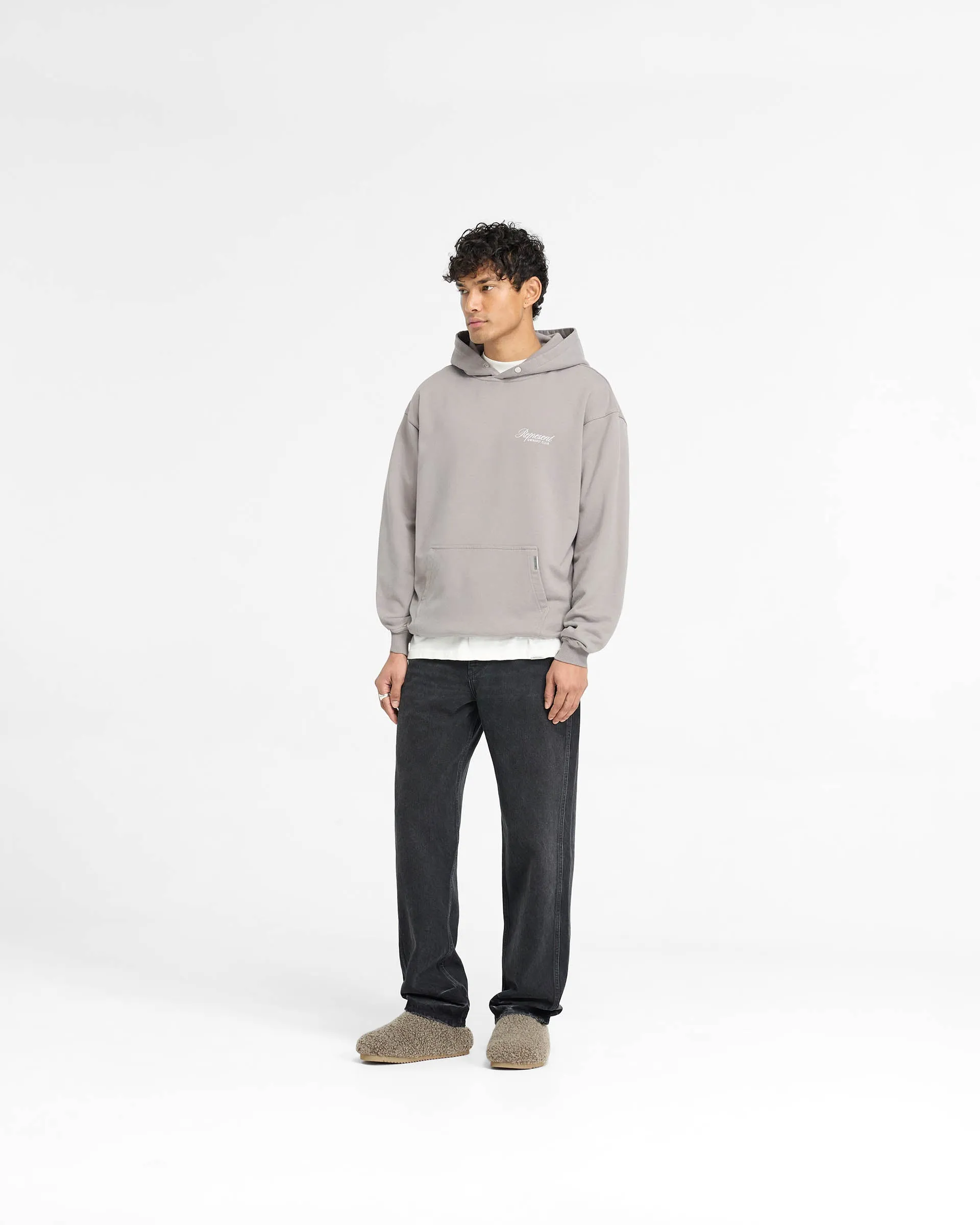 Represent Owners Club Script Hoodie - Slate