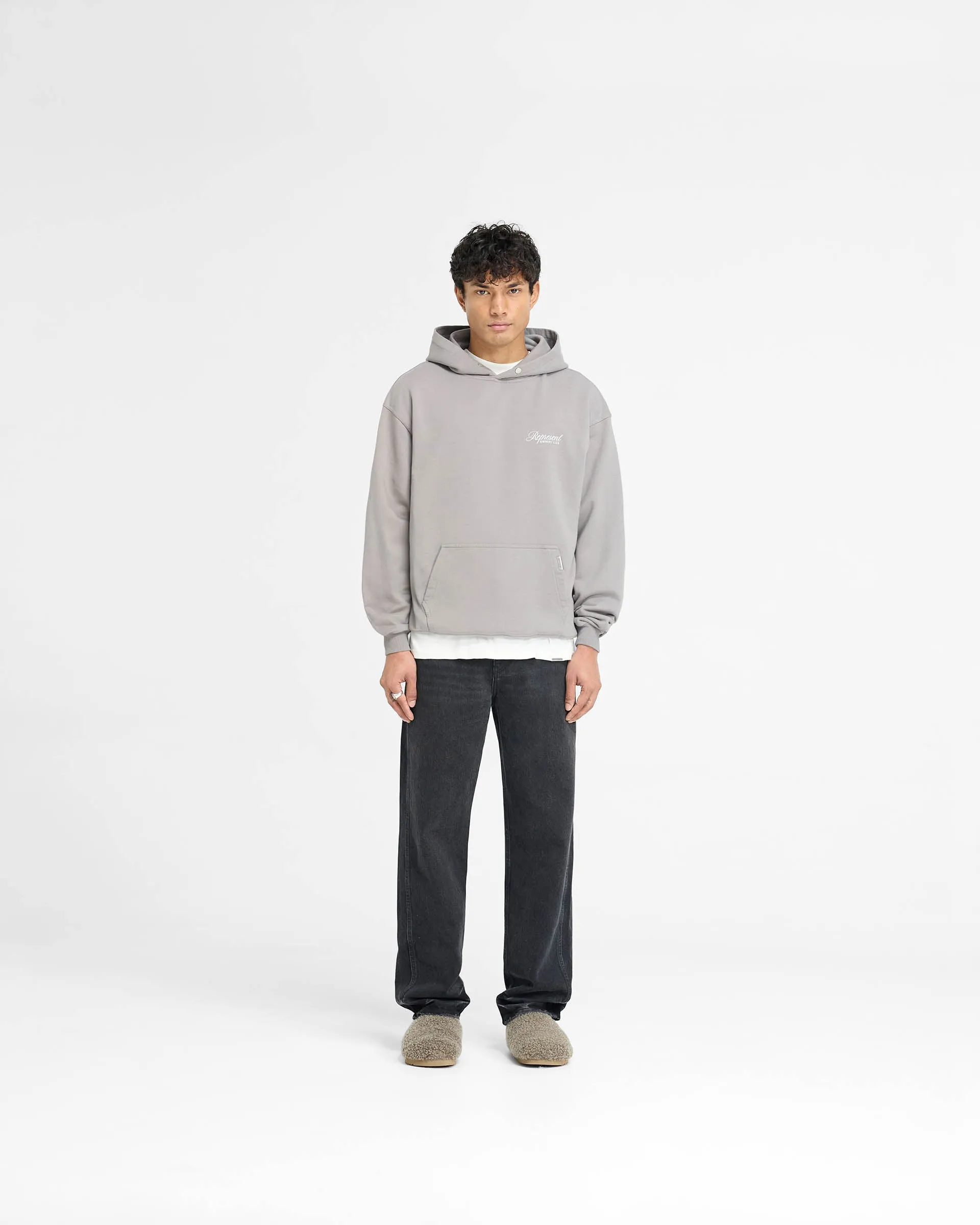 Represent Owners Club Script Hoodie - Slate