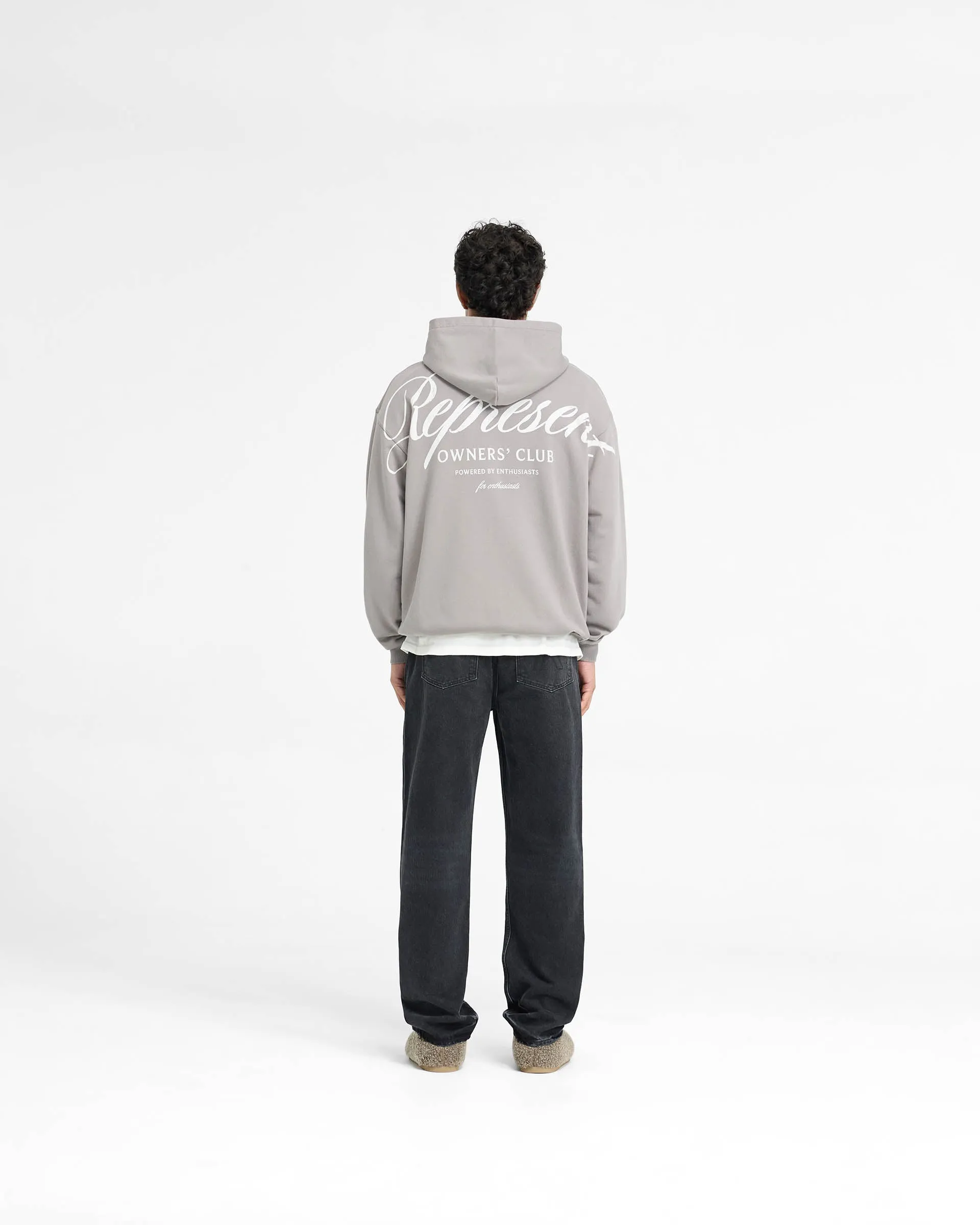 Represent Owners Club Script Hoodie - Slate