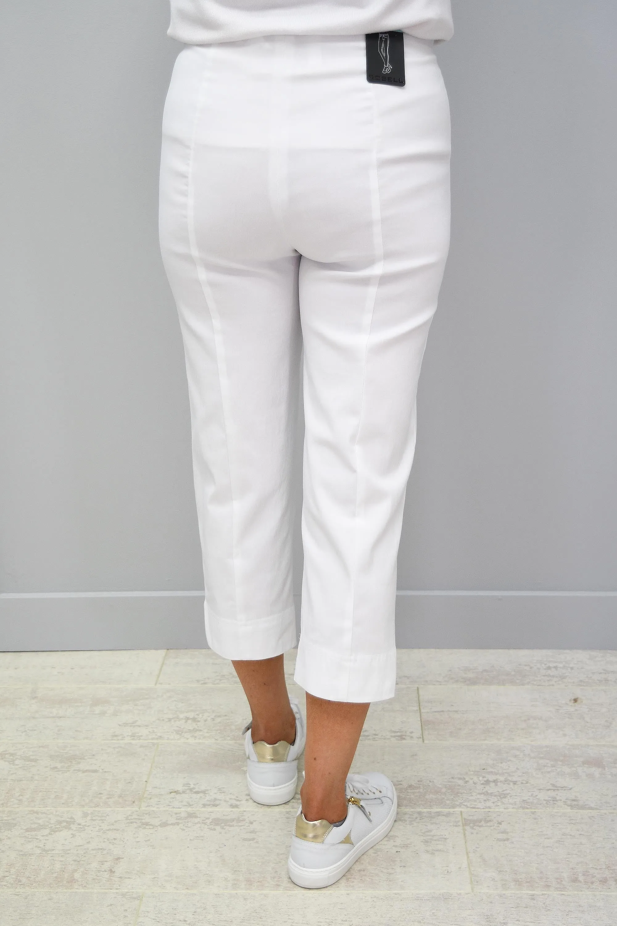 Robell Marie White Cropped Trousers - 51576 5499 10