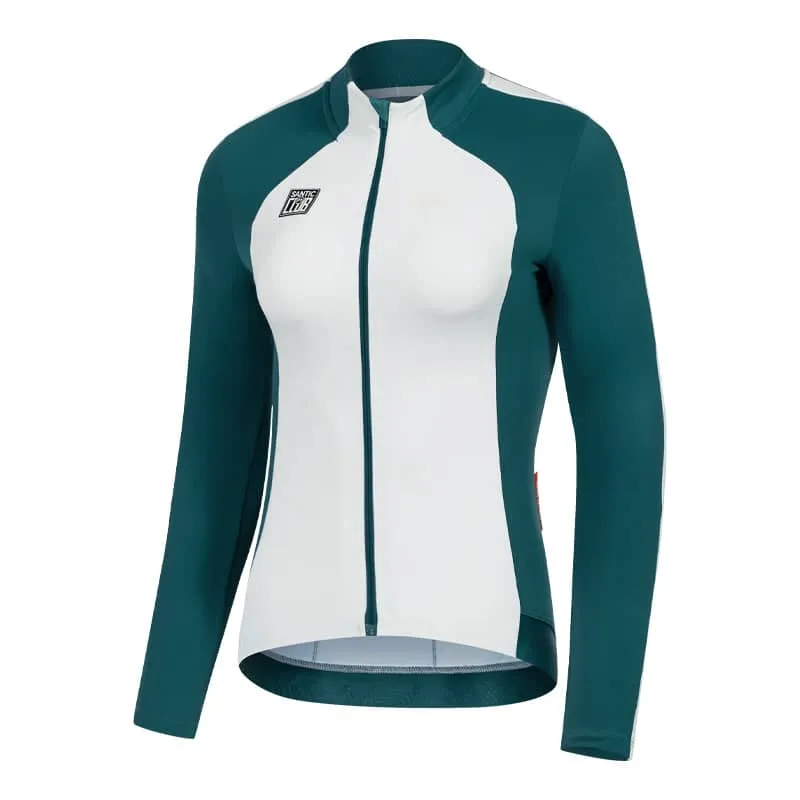 Santic Zoe Women's Fleece Winter Blue Jersey