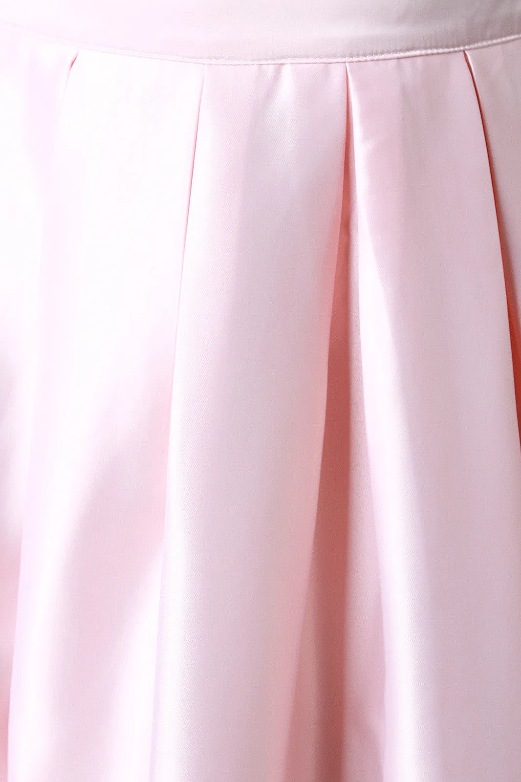 Satin Box Pleated Maxi Skirt