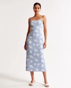 Scoopneck Slip Midi Dress