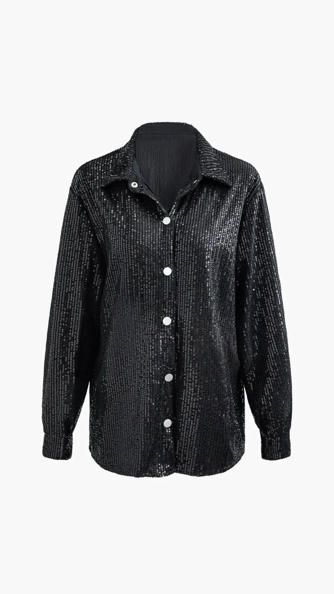 Sequin Black Shirt – Glamour Meets Elegance