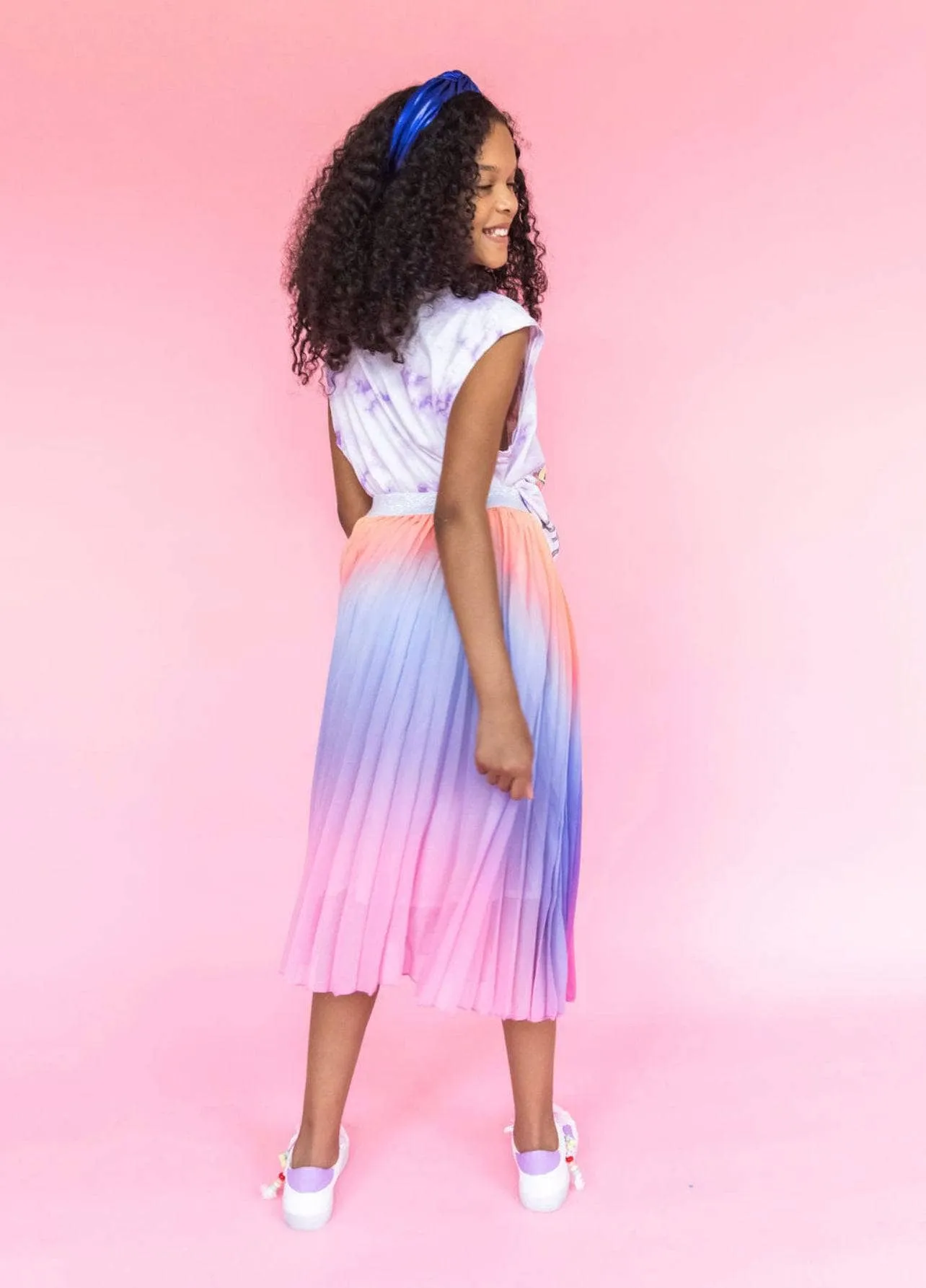 Sherbet Ombre Pleated Skirt