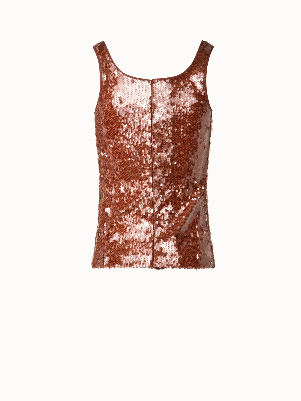 Sleeveless Top with Sequins Allover