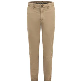 Slim Fit Garment Washed Chino Trousers Travertine - SS24