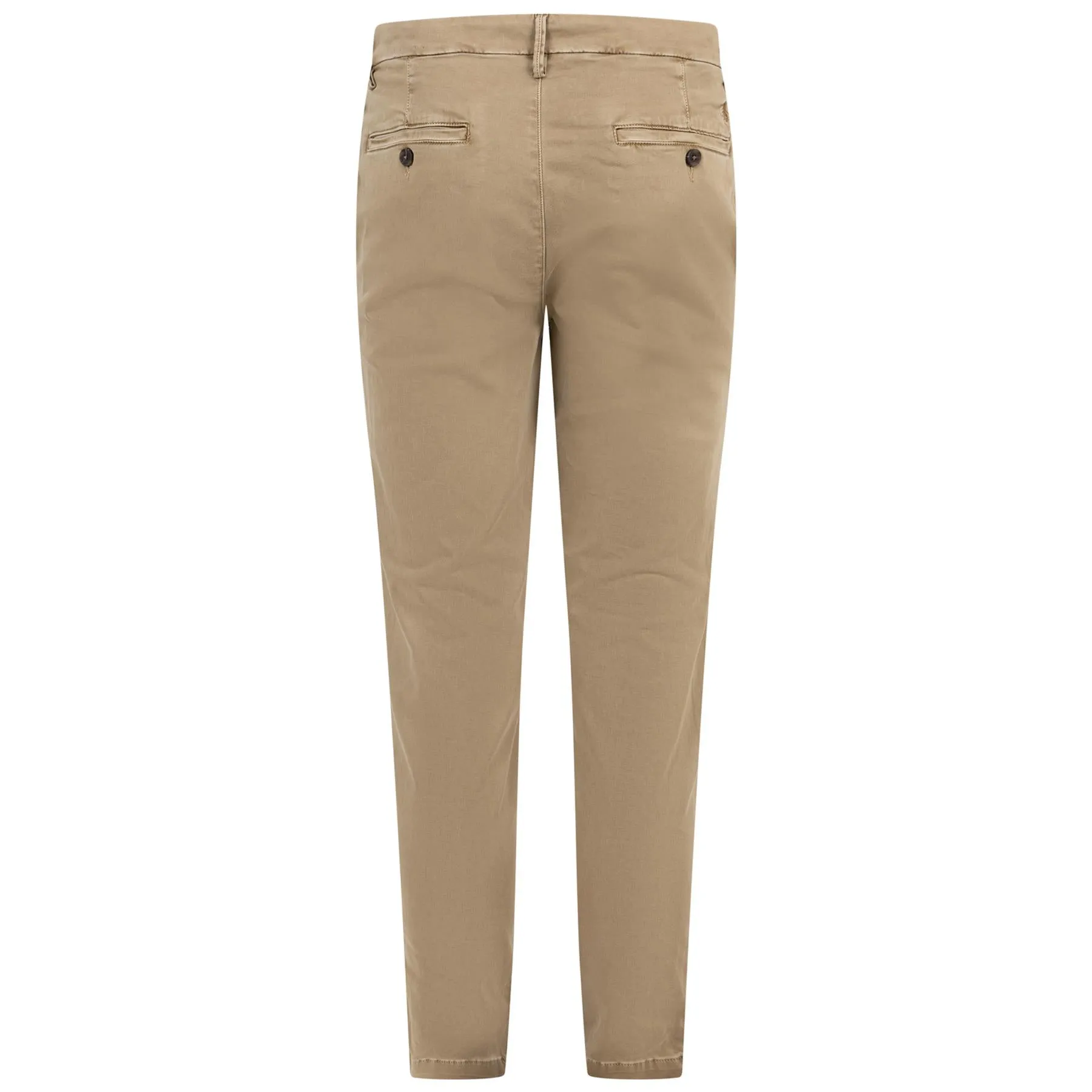 Slim Fit Garment Washed Chino Trousers Travertine - SS24