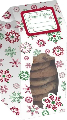 Snowflakes Cookie Box w/ Label