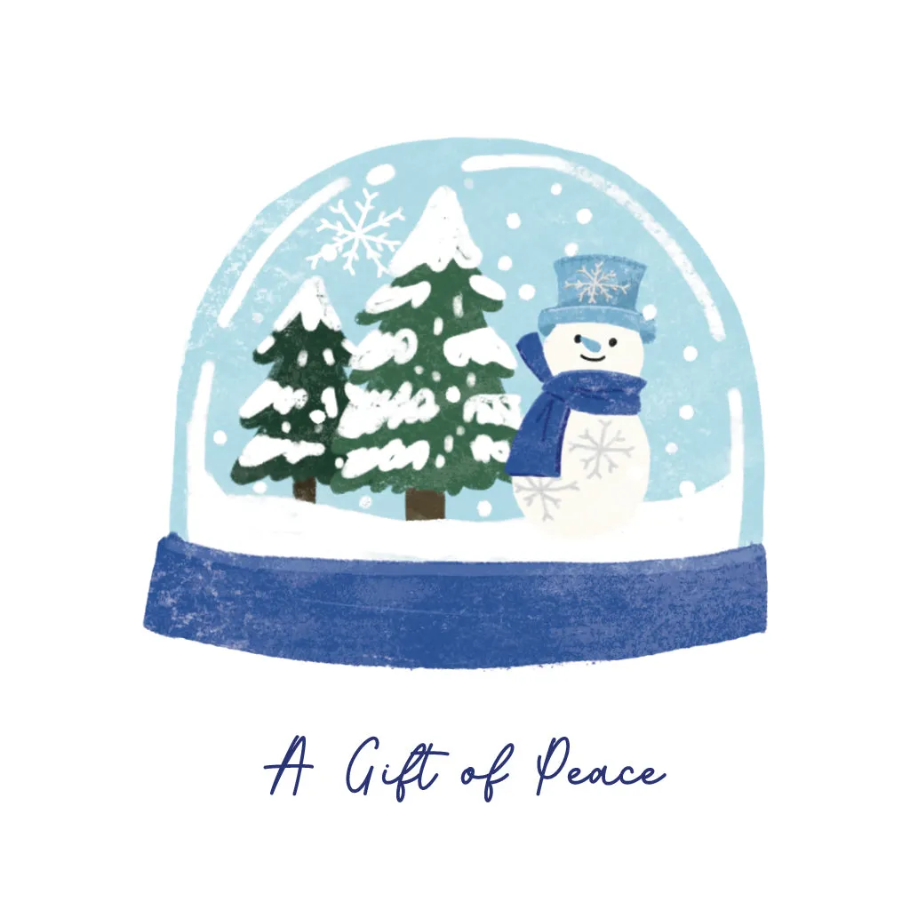 Snowman Peace Greeting Card