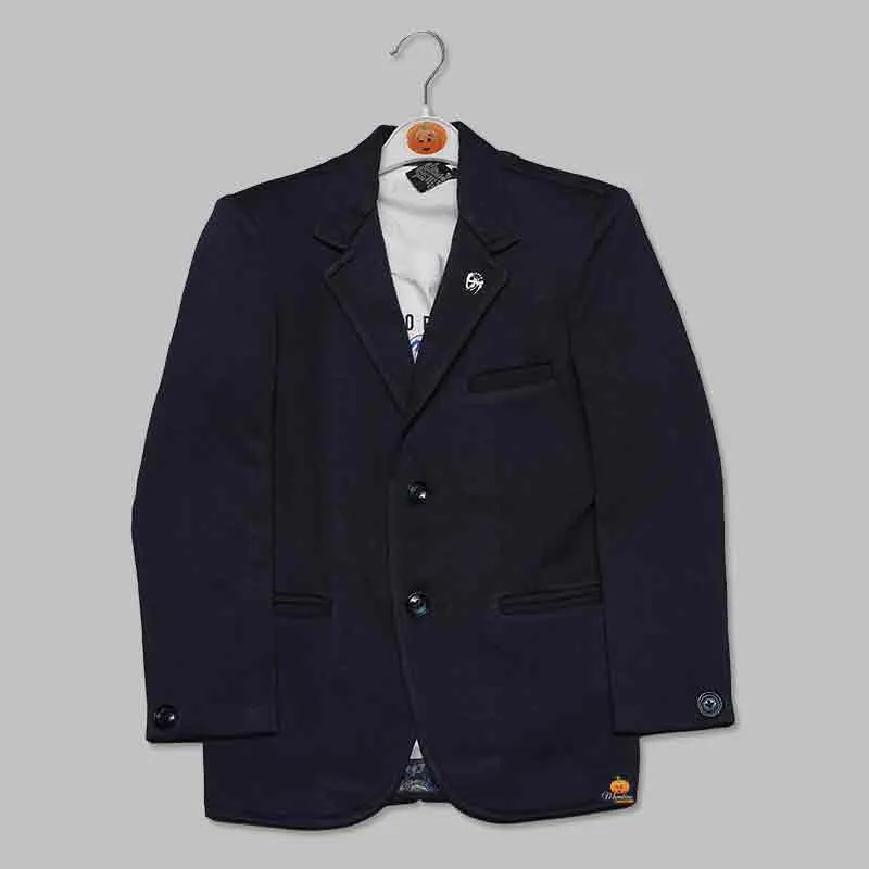 Solid Party Wear Blazer For Boys