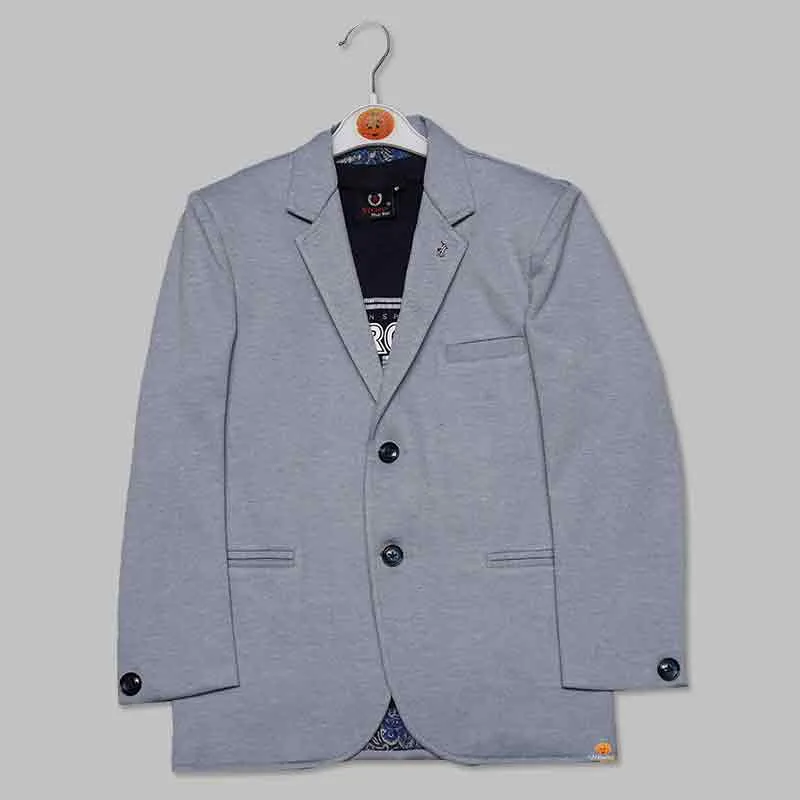 Solid Party Wear Blazer For Boys