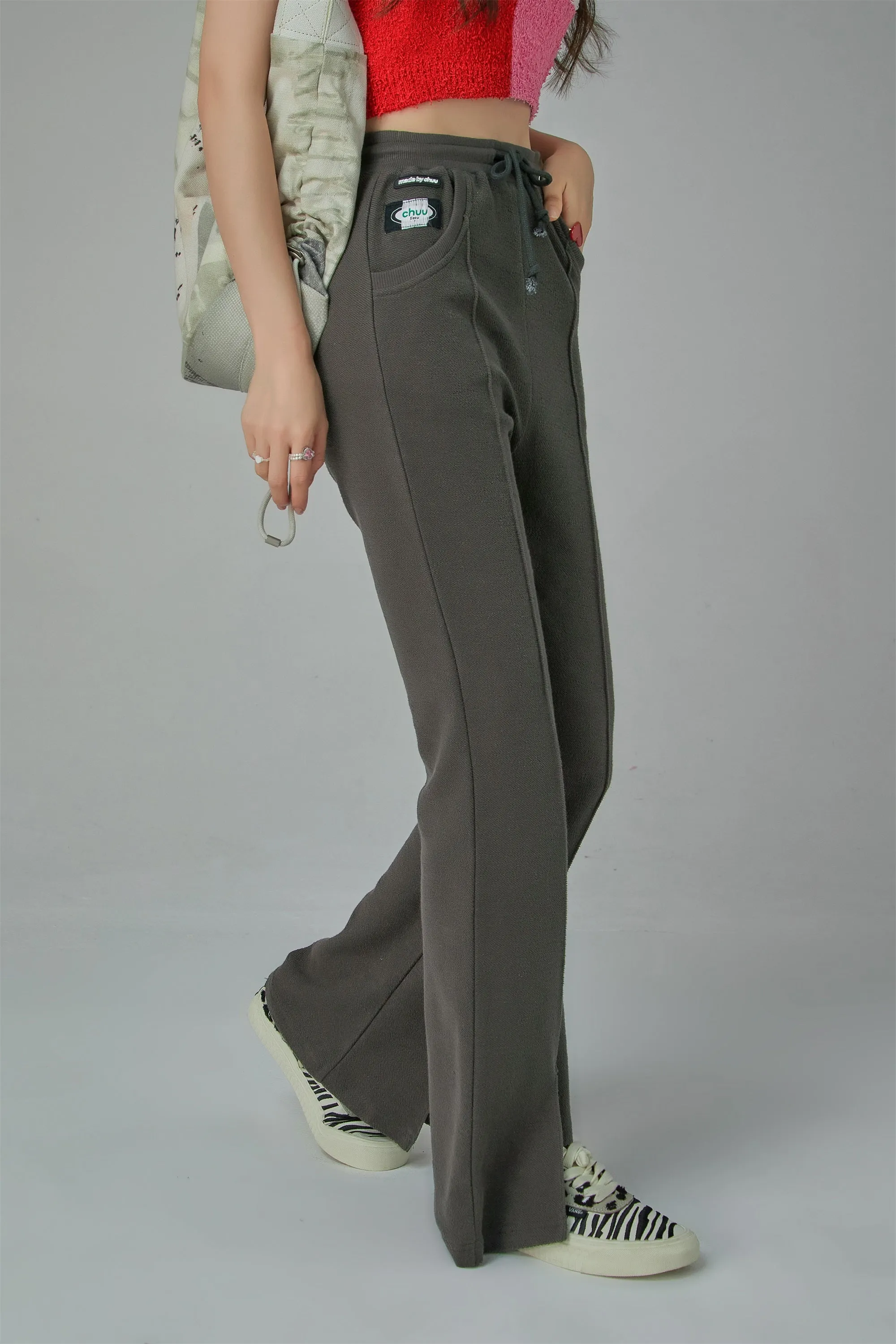 Strolling High Waist Flared Casual Pants