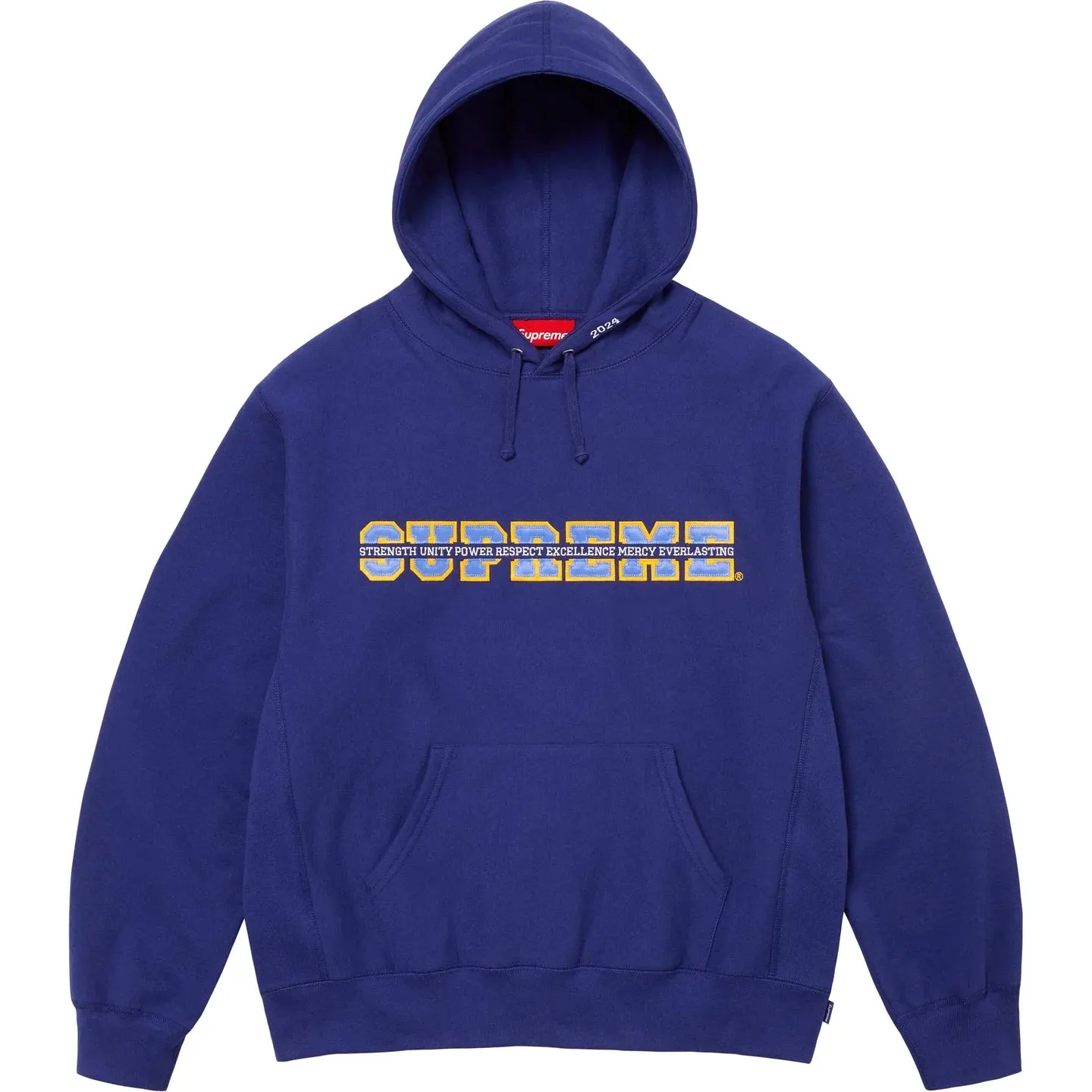 Supreme Blue Logo Hoodie