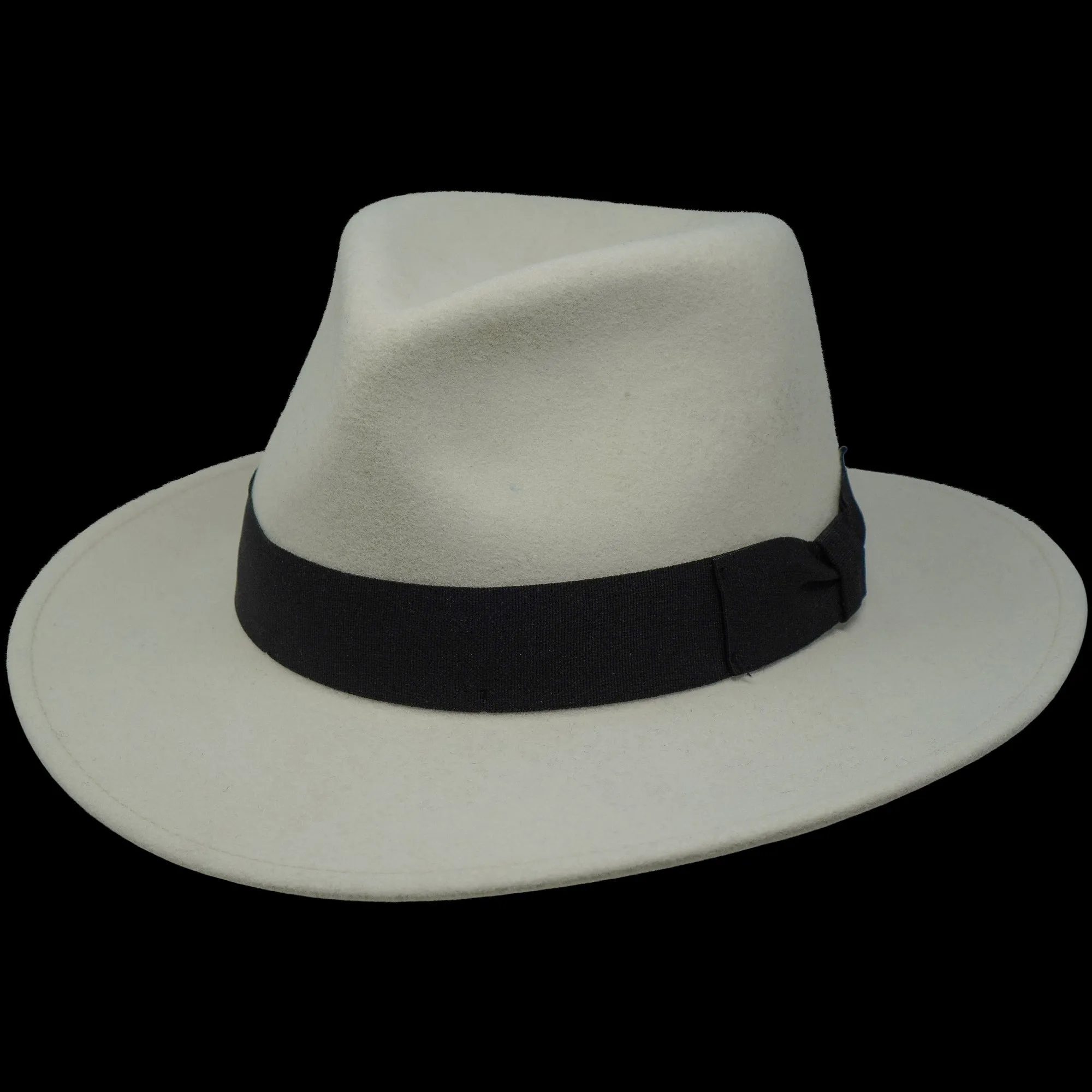 The Raw Lawrence - Flat Brimmed Fedora Trilby Felt Hat