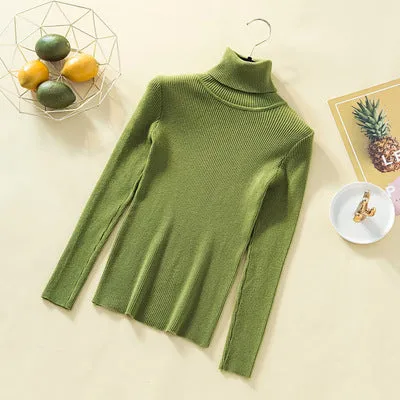 Turtleneck Sweater Women Knit Bottoming Shirt Winter Keep Warm