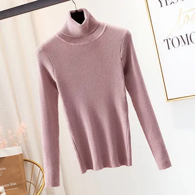 Turtleneck Sweater Women Knit Bottoming Shirt Winter Keep Warm