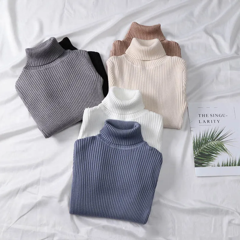 Turtleneck Sweater Women Knit Bottoming Shirt Winter Keep Warm