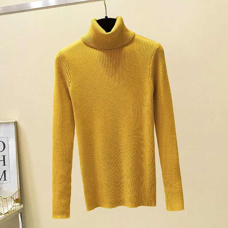 Turtleneck Sweater Women Knit Bottoming Shirt Winter Keep Warm