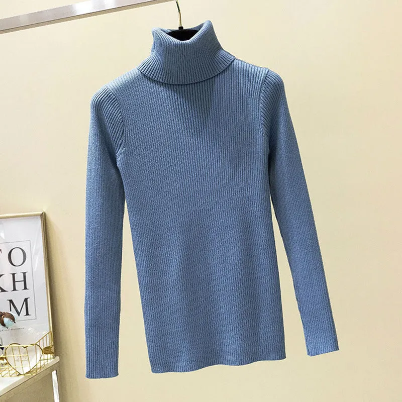 Turtleneck Sweater Women Knit Bottoming Shirt Winter Keep Warm