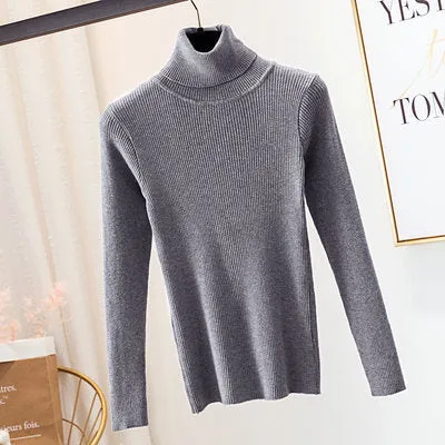 Turtleneck Sweater Women Knit Bottoming Shirt Winter Keep Warm