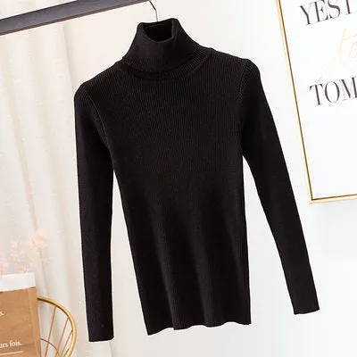 Turtleneck Sweater Women Knit Bottoming Shirt Winter Keep Warm